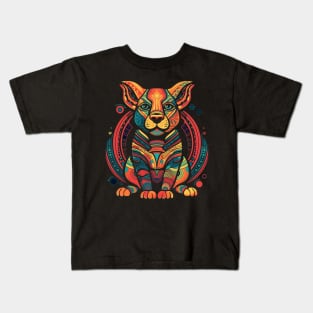 Unlock Your Zodiac Style with Vibrant Zodiac Dog Design | Shop Now Kids T-Shirt